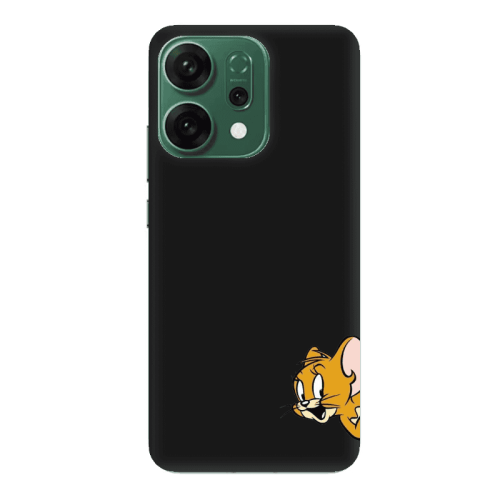 Oppo RENO 14 Jerry 2 Black Colored Silicone TPU Θήκη
